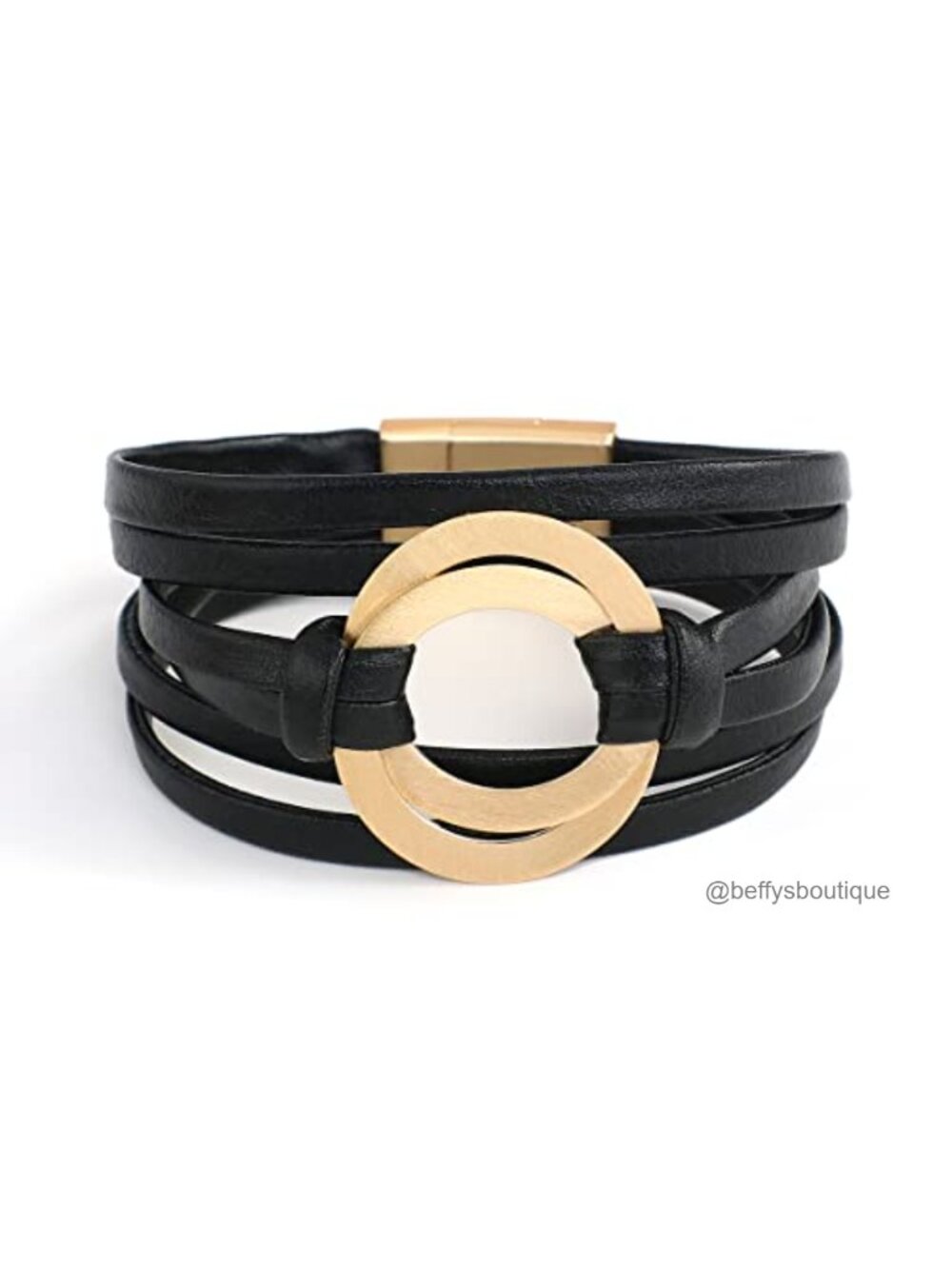Handmade Leather Wrap Bracelet Circle Charm Boho Cuff Bangle Gift